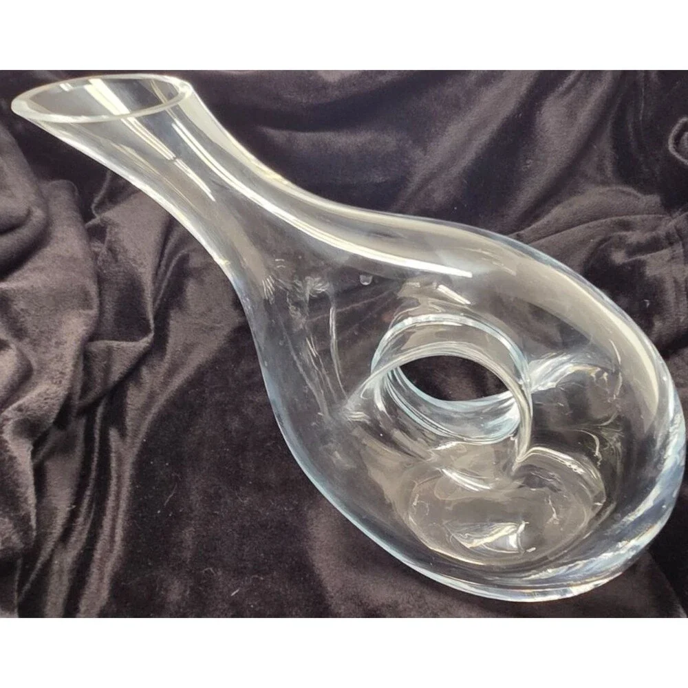 Lenox Tuscany Classics Pierced Crystal Wine Decanter Open Style Aerator48oz used